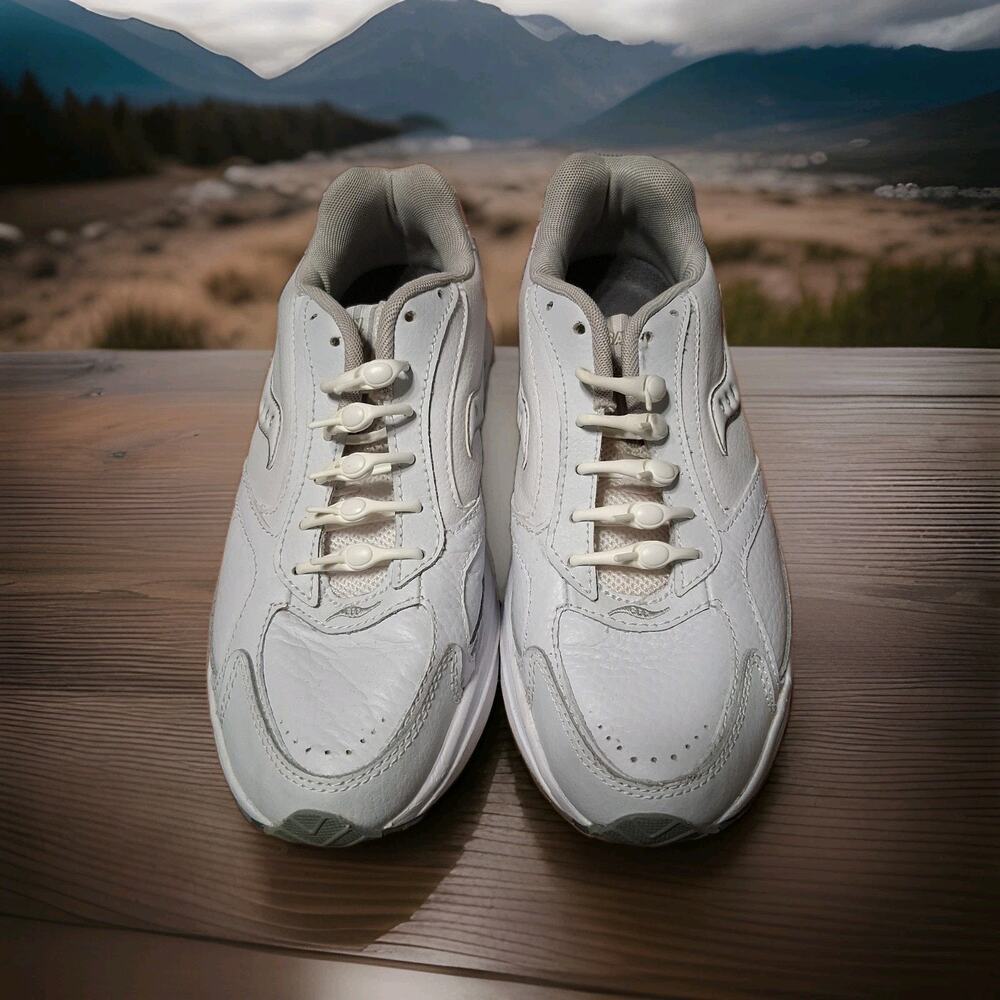Saucony Omni Walker shoes feature specialized elastic speed laces Sz. 8.5 Wide